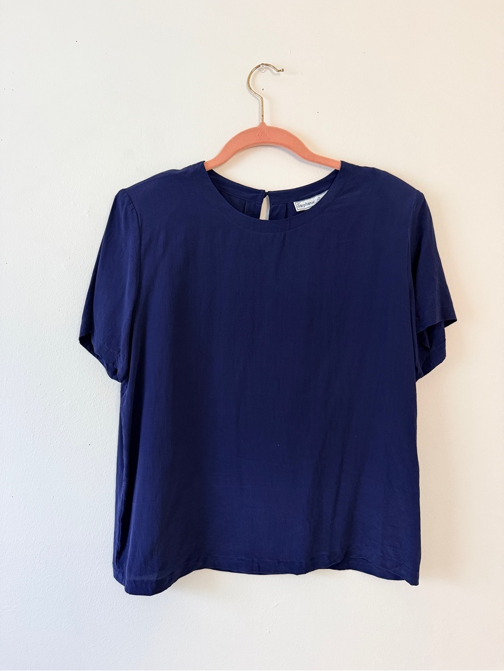Classic Navy Short-Sleeve Women's Top